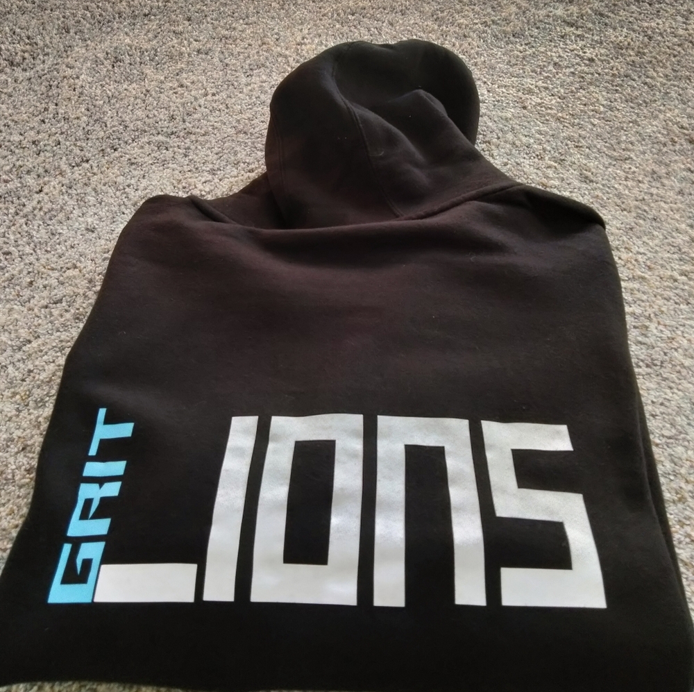 Detroit Lions Black Hoodie Men's XL